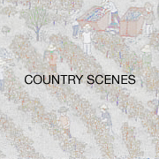 Hand Colored Country Scenes